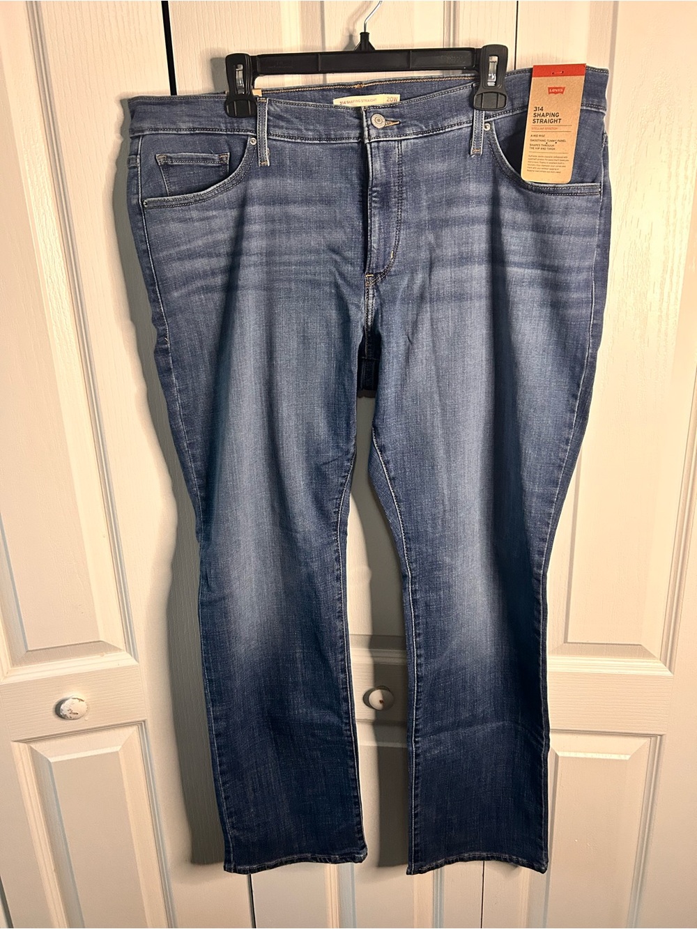 Levi's‎ 314 Shaping Straight Women 20W M Classic Blue Jeans New With Tags
